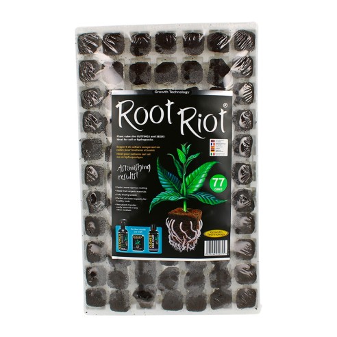 Plateau de 77 bouchons de bouturage Root Riot - Growth Technology