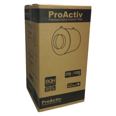 PROACTIV charcoal filter 200mm - 1000m3/h - GARDEN HIGHPRO